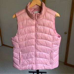 Loft Pink Puffer Vest Women’s Large